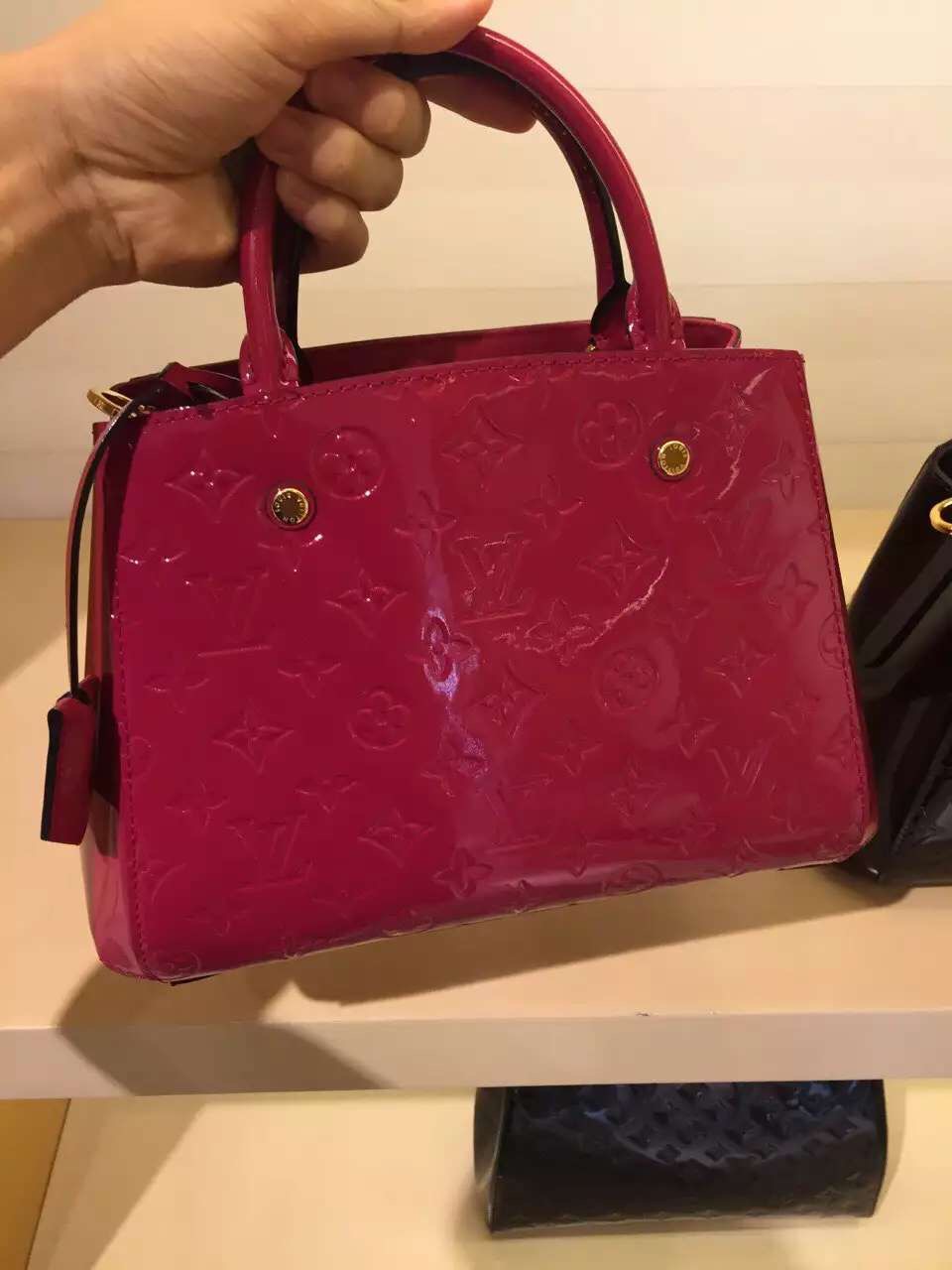 Real Louis Vuitton Montaigne BB Bags M50170 Cherry